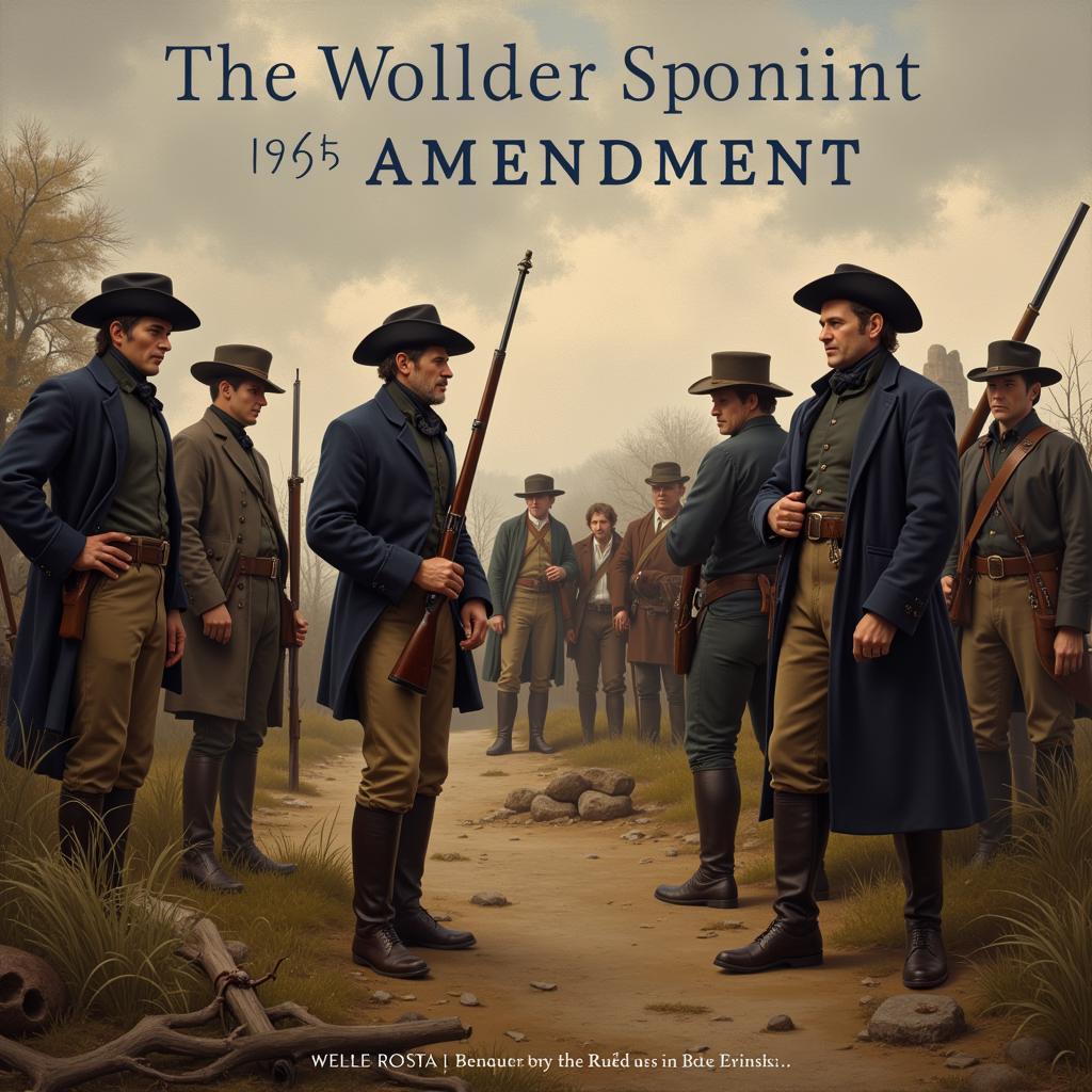 Historical Depiction of 2nd Amendment in Wall Art