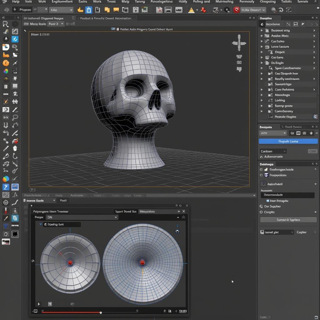 3D modeling software interface showcasing the creation process of 3d art bondage