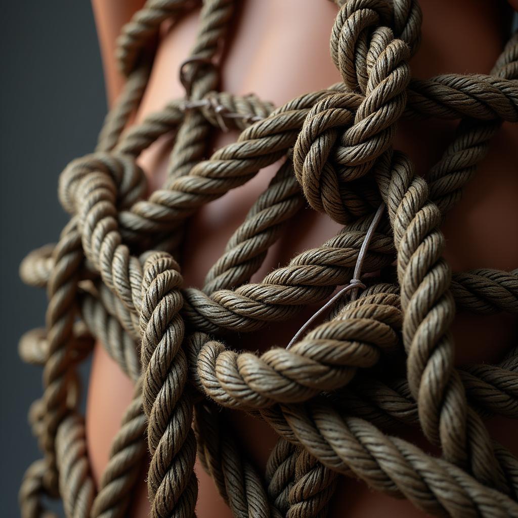 Digital rendering of 3d art bondage