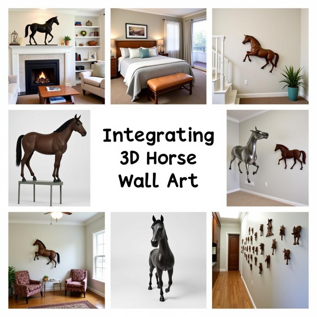 3D Horse Wall Art in Interior Design