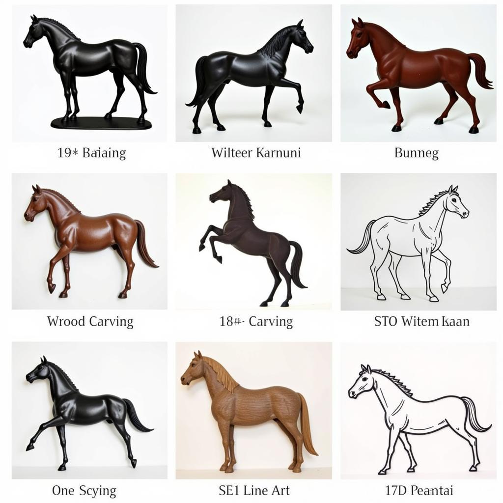 3D Horse Wall Art Styles