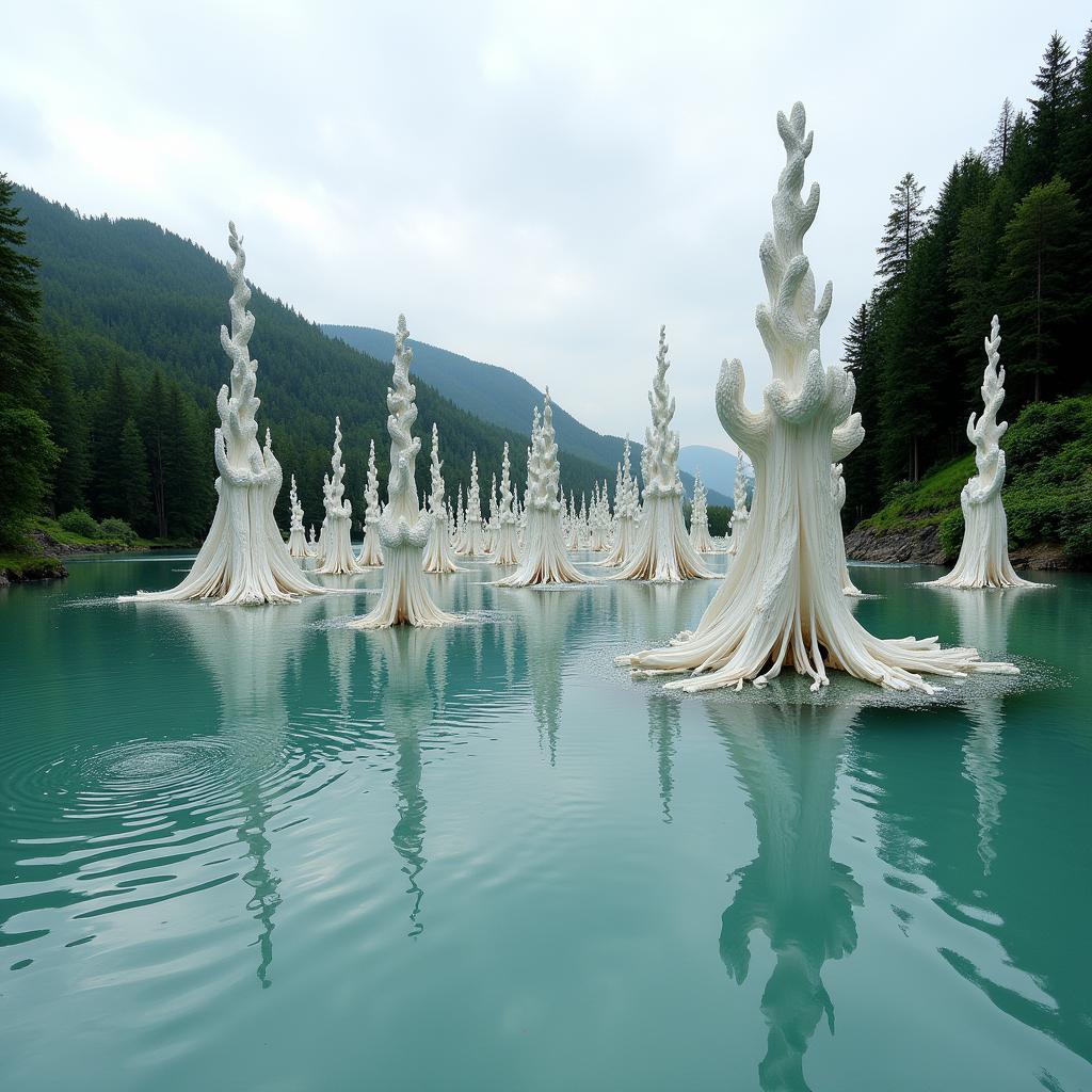 3D Lake Art Installation