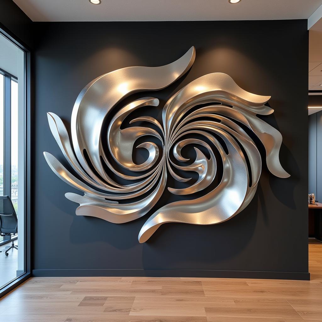 Abstract 3D Metal Wall Art