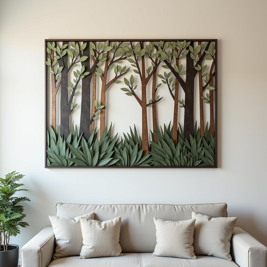 Nature-Inspired 3D Metal Wall Art