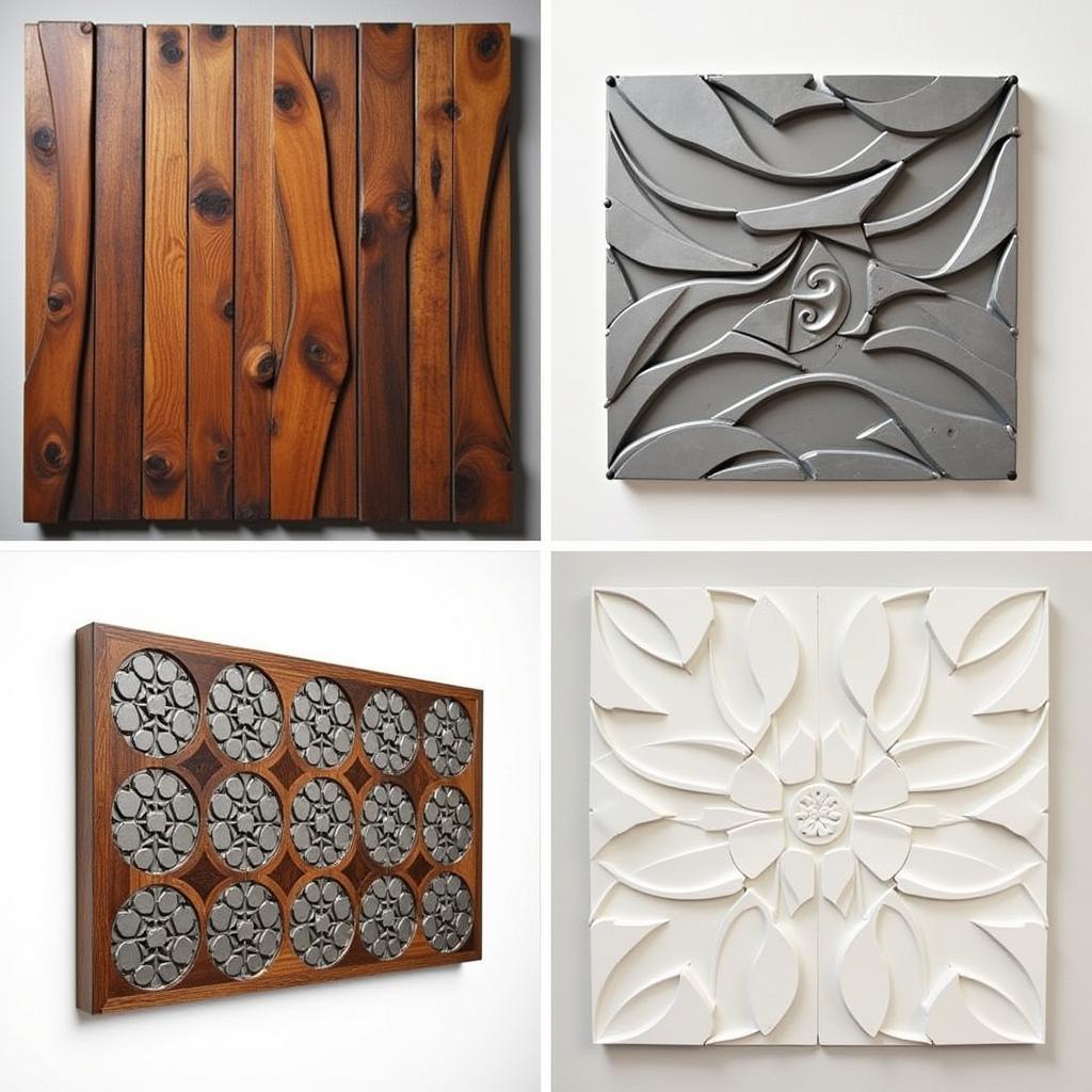 Various Materials for 3D Wall Art Panels