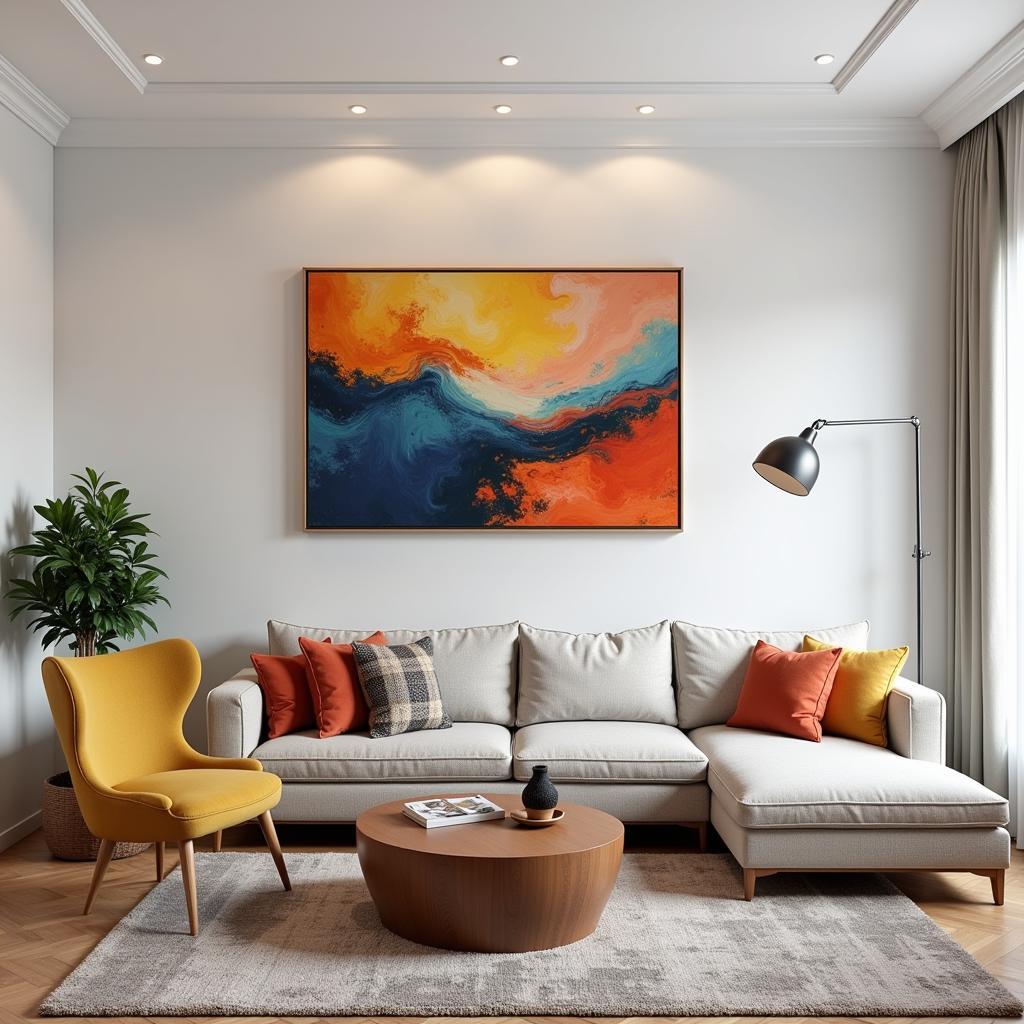 Abstract Art Enhancing Interior Design