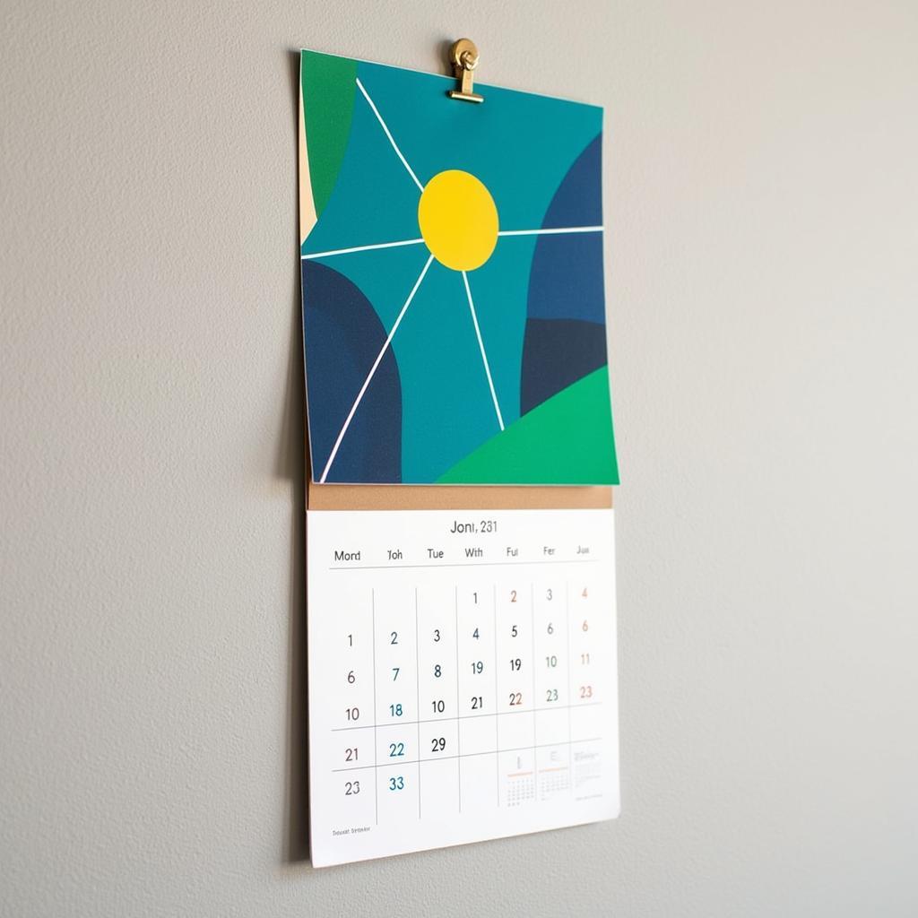 Modern Abstract Art Wall Calendar