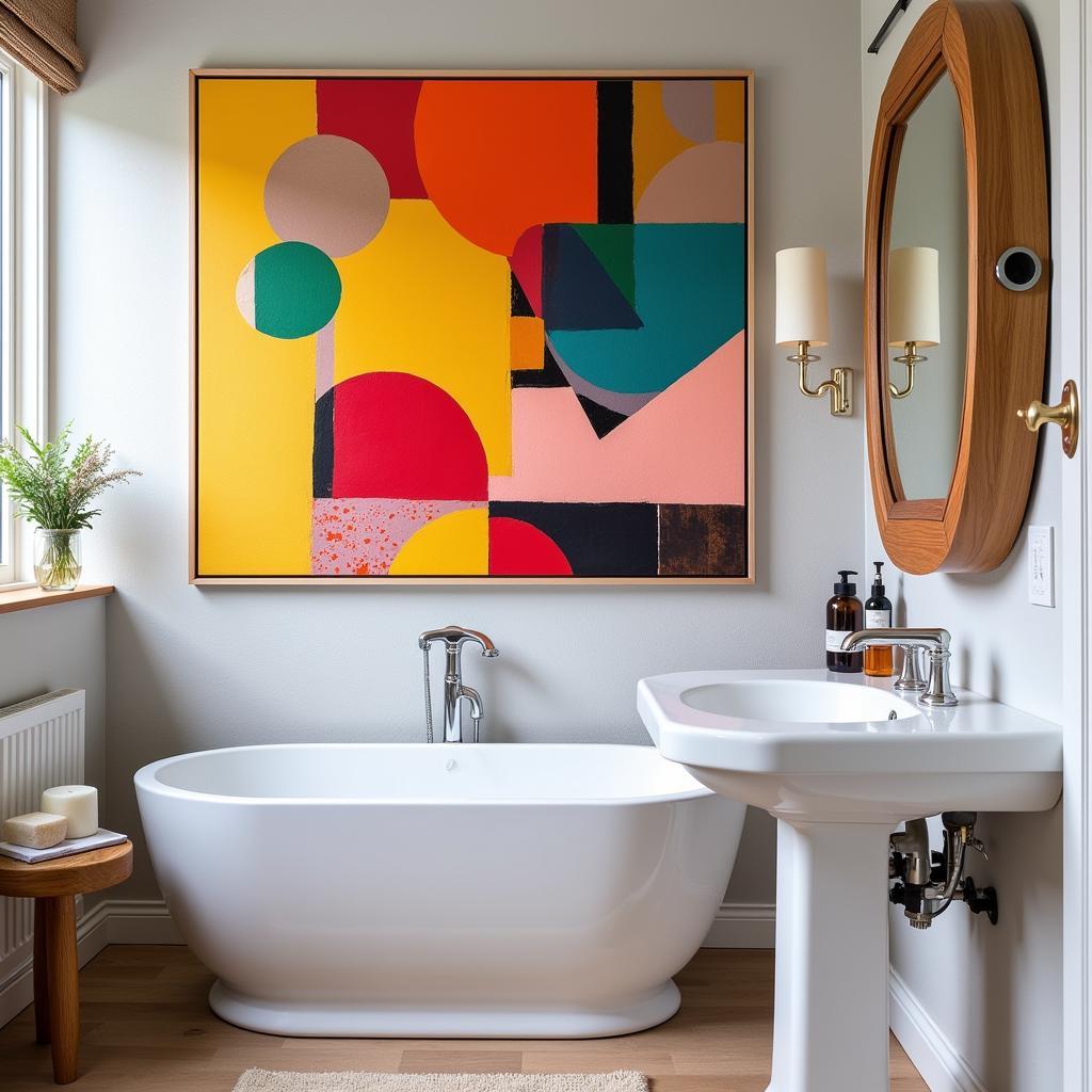 Bold Statement Abstract Bathroom Wall Art