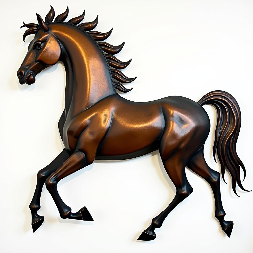 Abstract Horse Sculpture Metal Wall Art