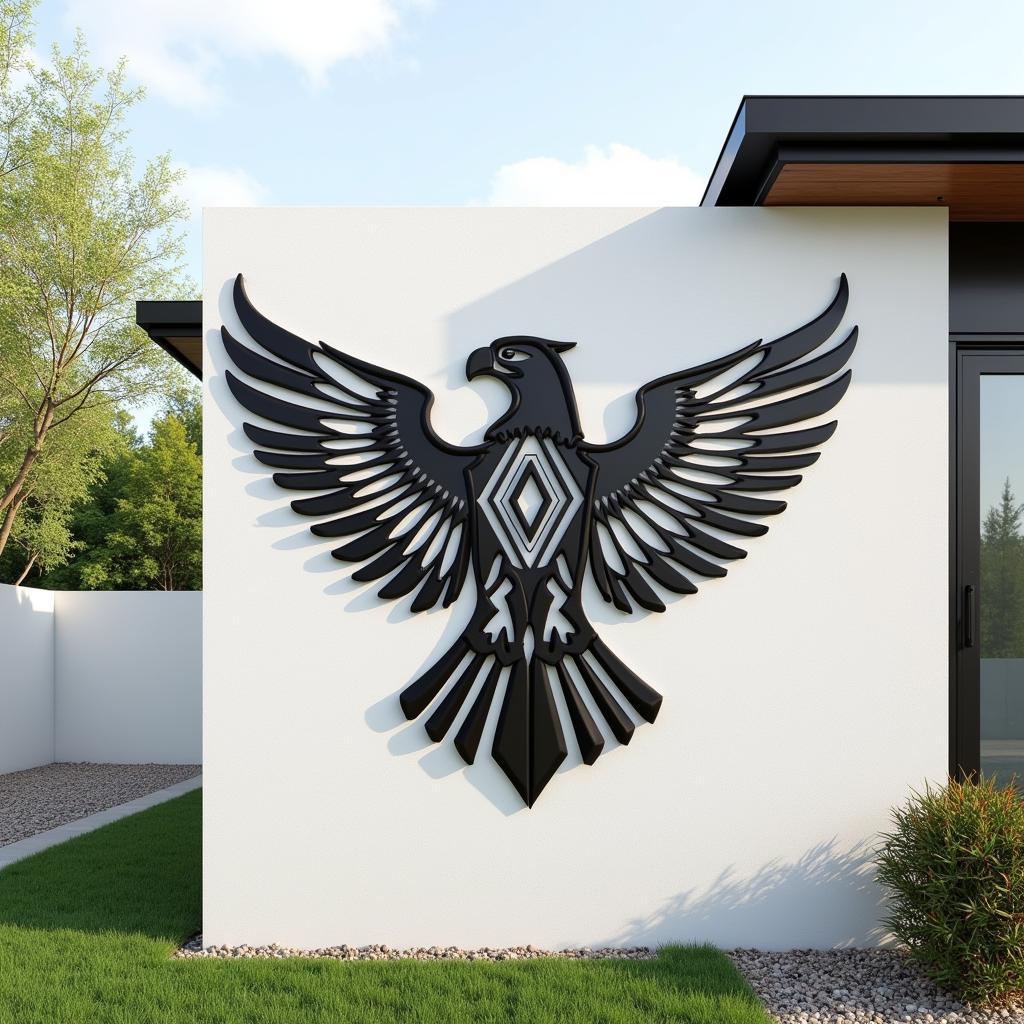 Abstract Metal Eagle Wall Art