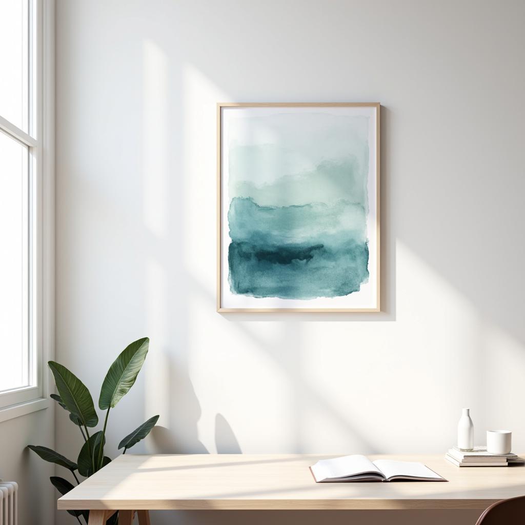 Abstract Office Art for a Calm and Focused Workspace