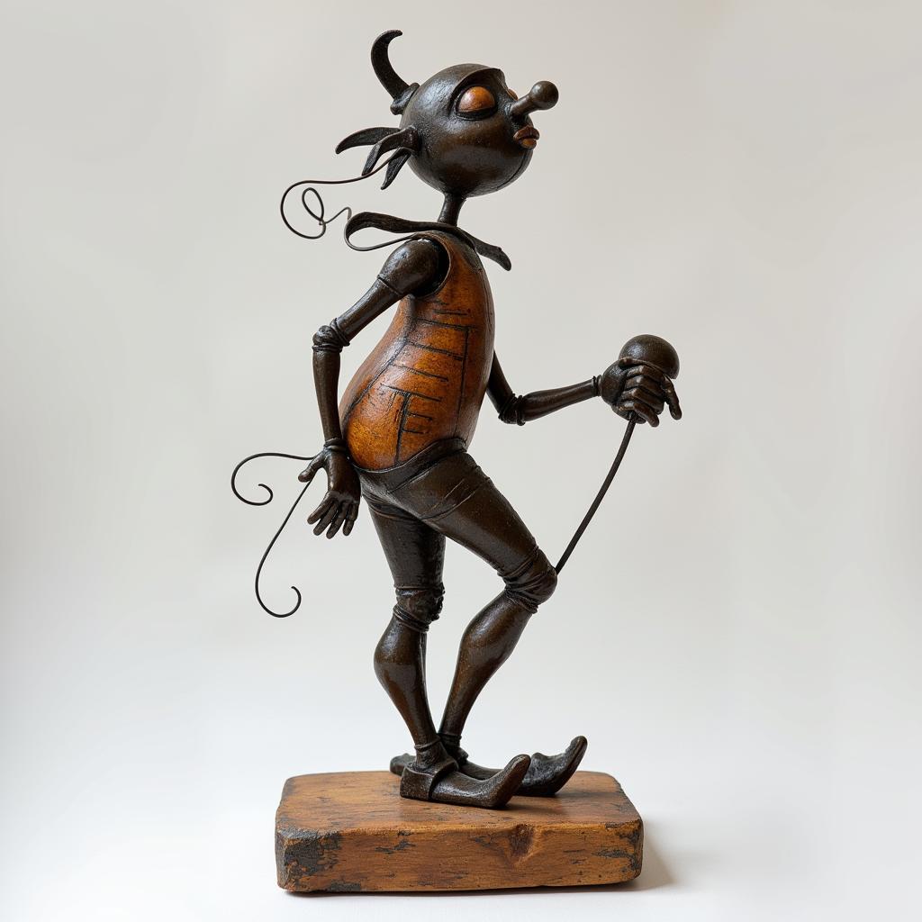 Abstract Sculpture Symbolizing Pinocchio's Transformation