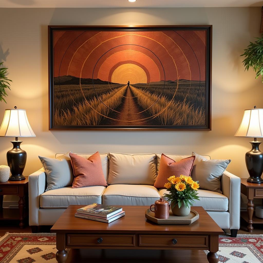 Acoustic Wall Art in a Cozy Living Room Setting