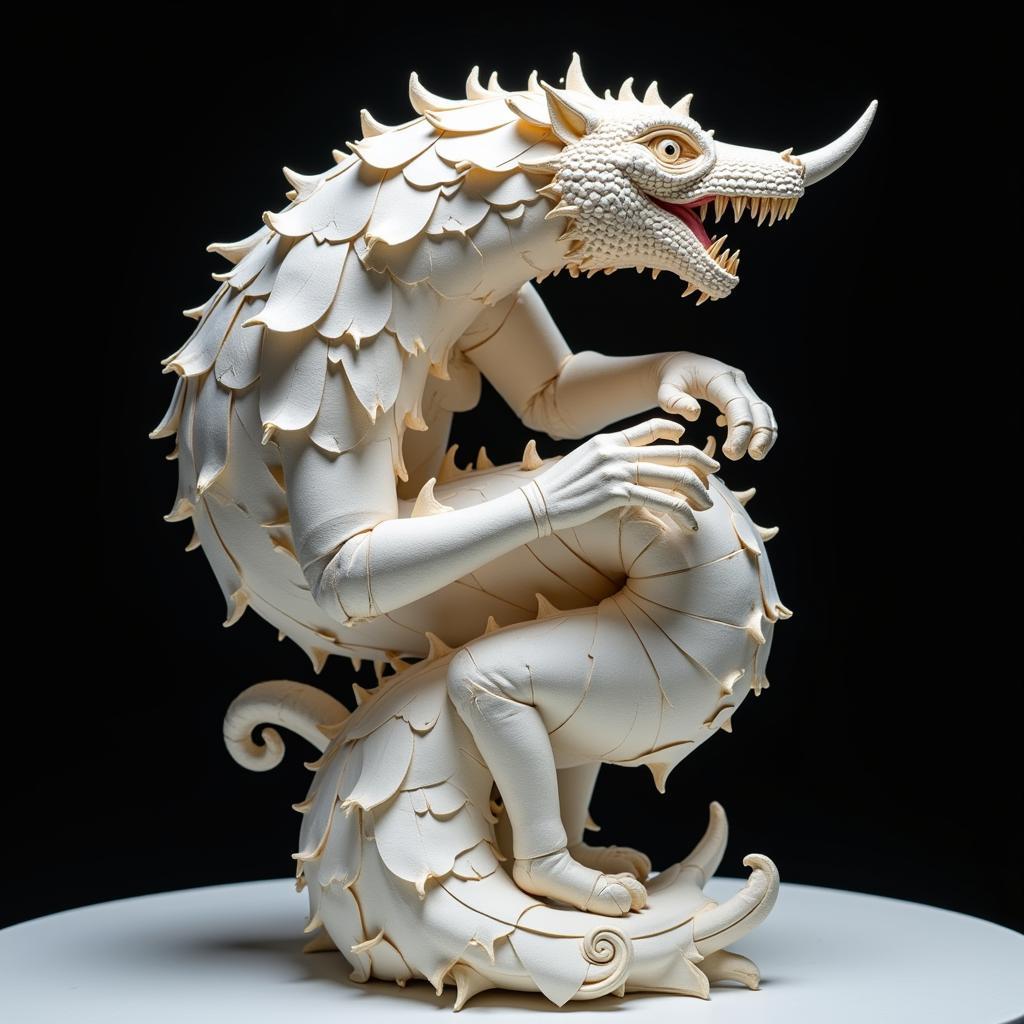  An impressive 3D sculpture made entirely using advanced roll paper art techniques 