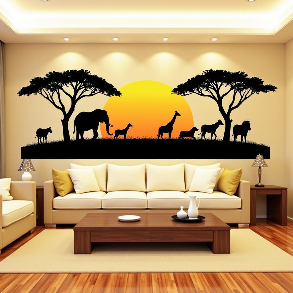 African Savanna Themed Wall Stickers