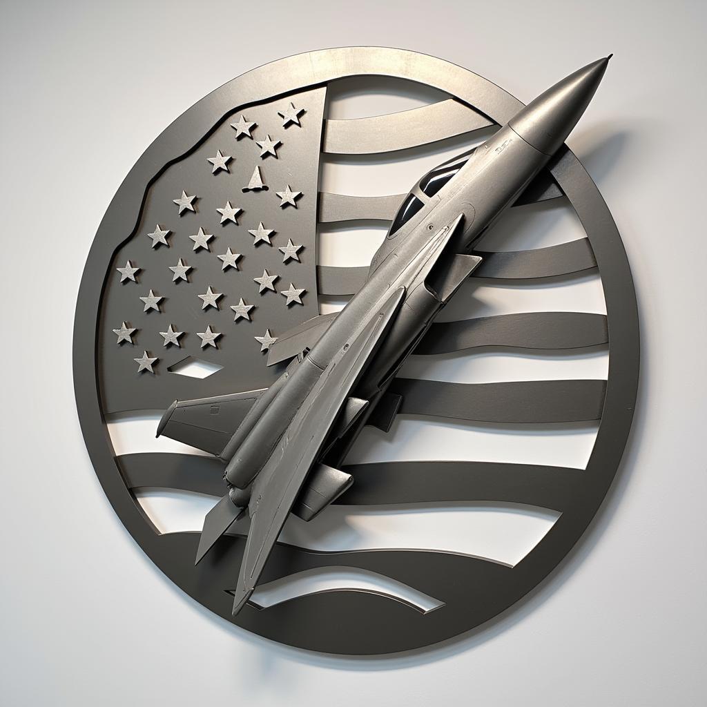 Modern Metal Air Force Wall Art