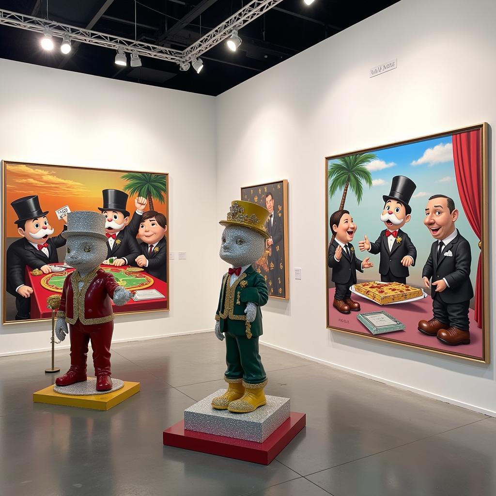 Alec Monopoly Artwork at an Art Basel Gallery