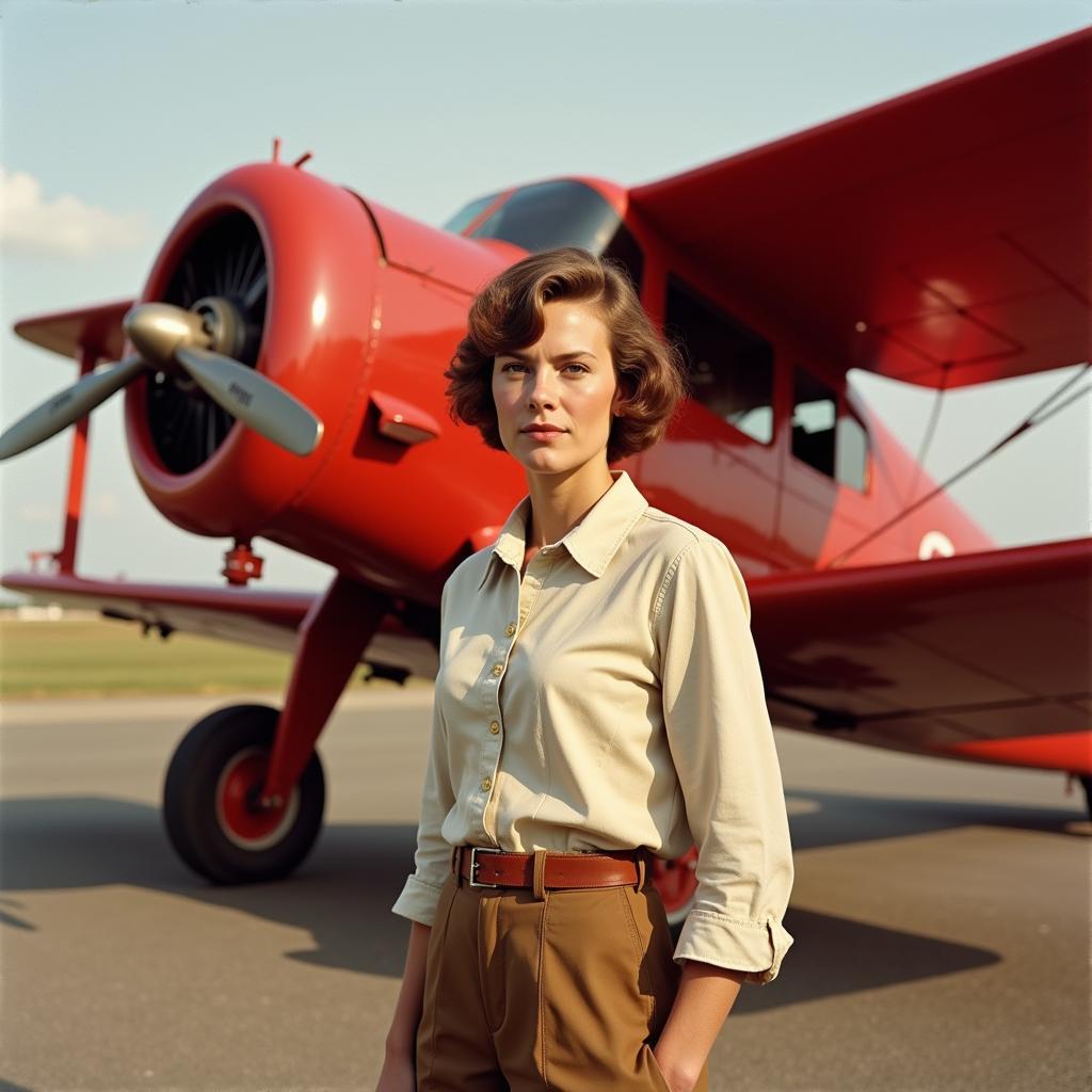 Amelia Earhart và chiếc máy bay Lockheed Vega