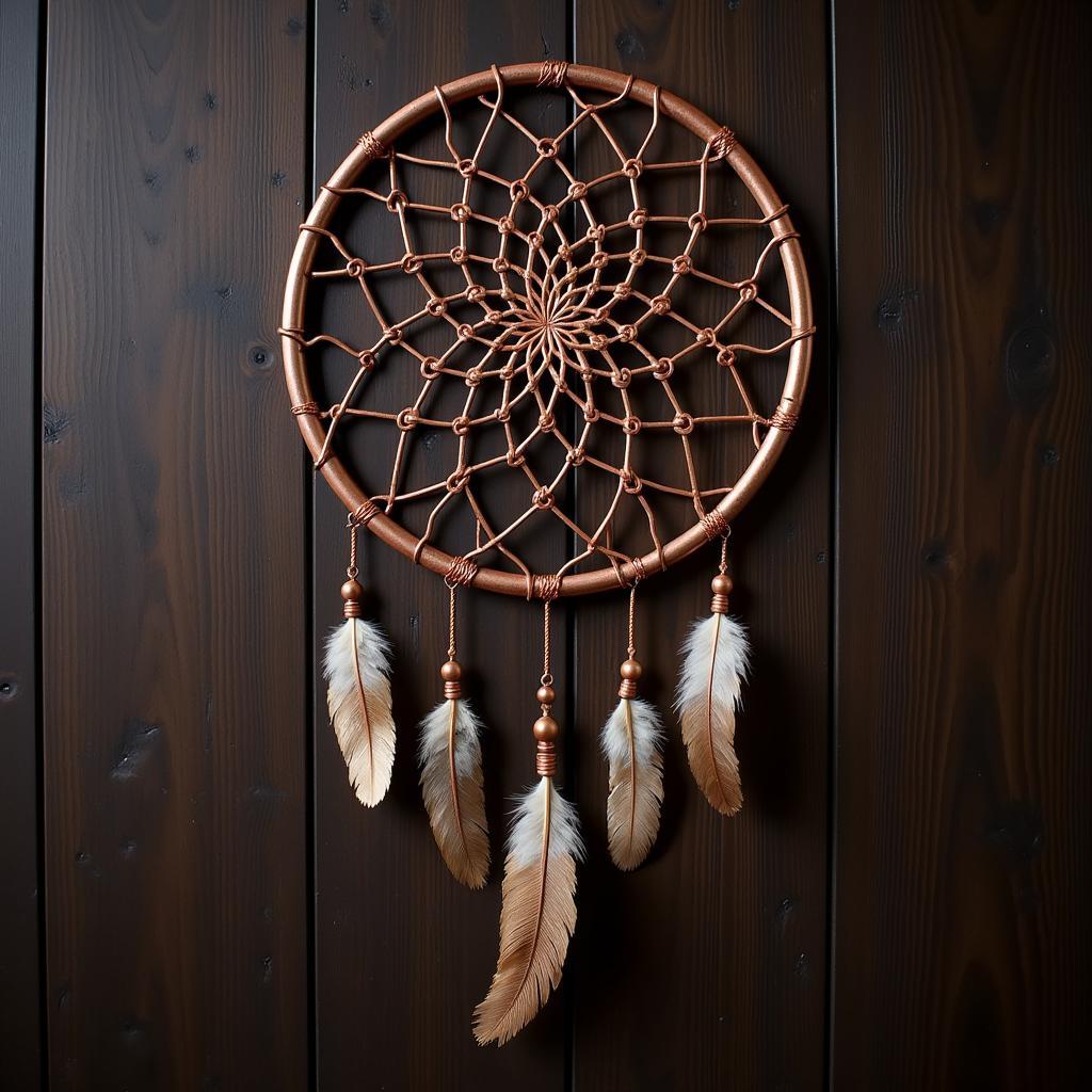 American Indian Metal Wall Art: Dreamcatcher