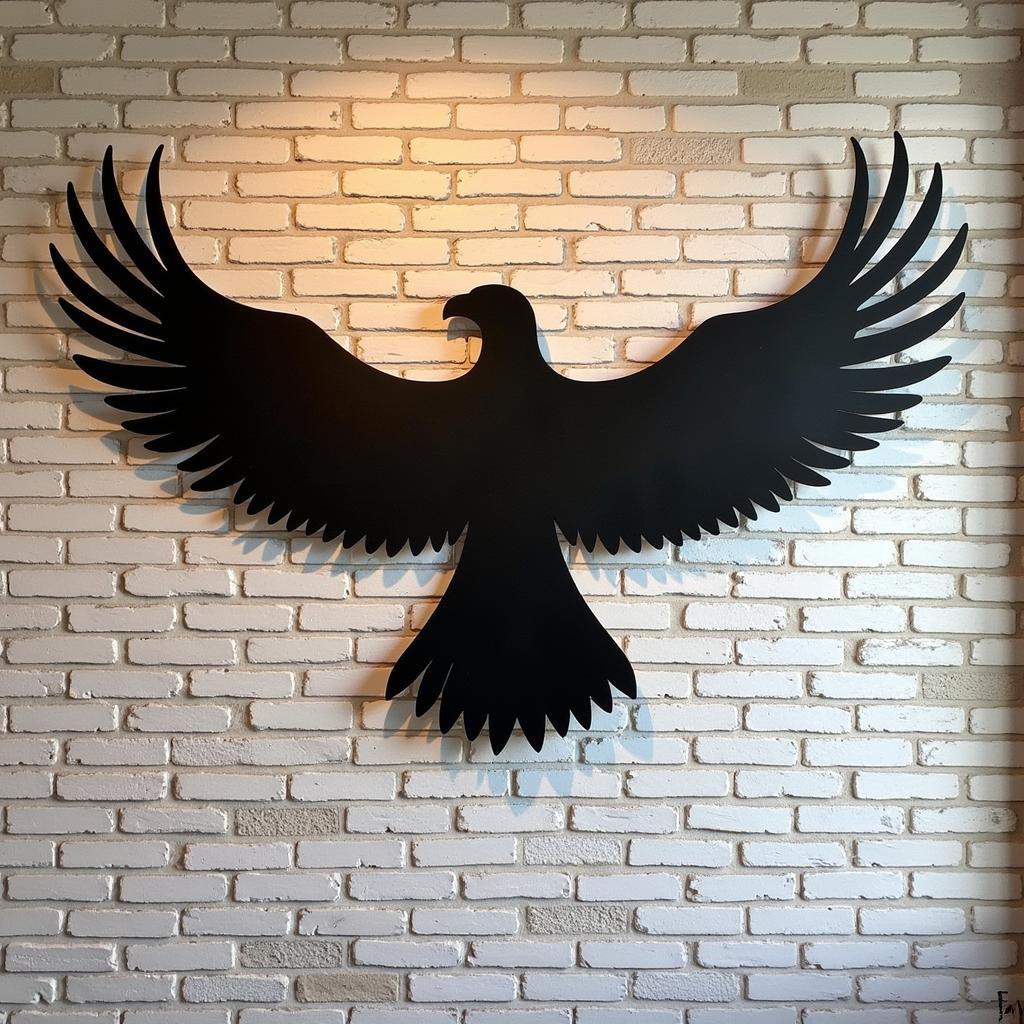 American Indian Metal Wall Art: Eagle in Flight