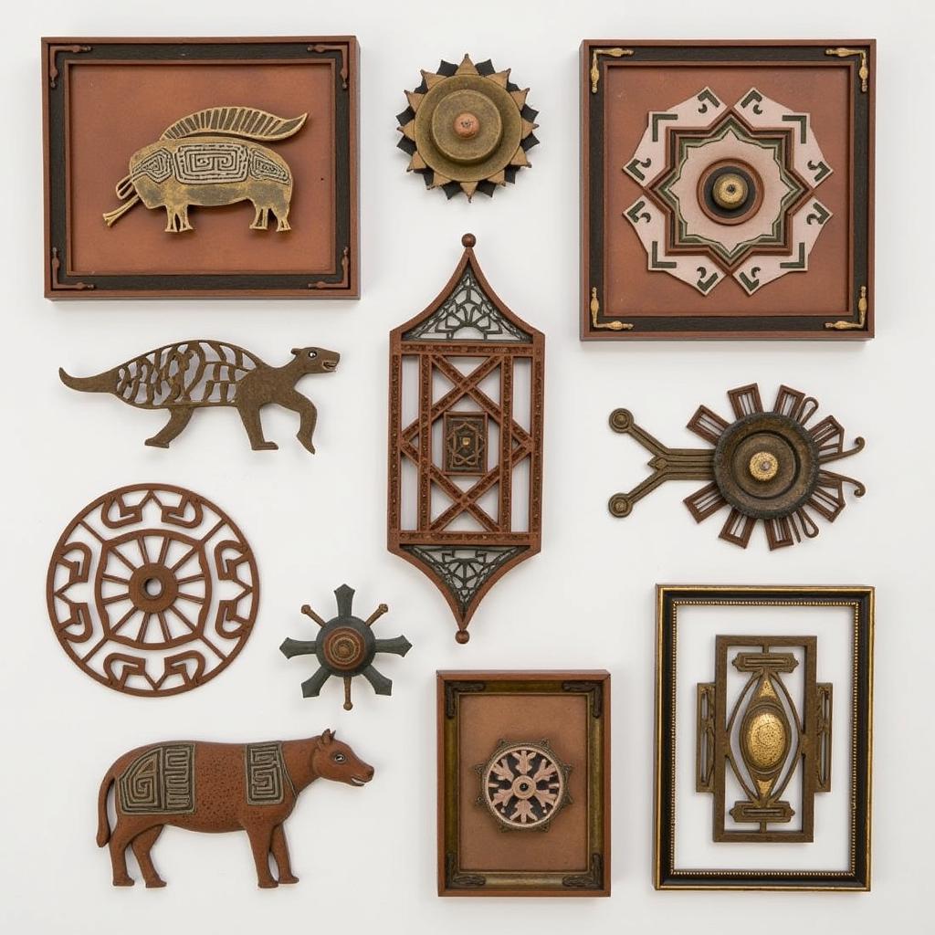 American Indian Metal Wall Art: Geometric Patterns