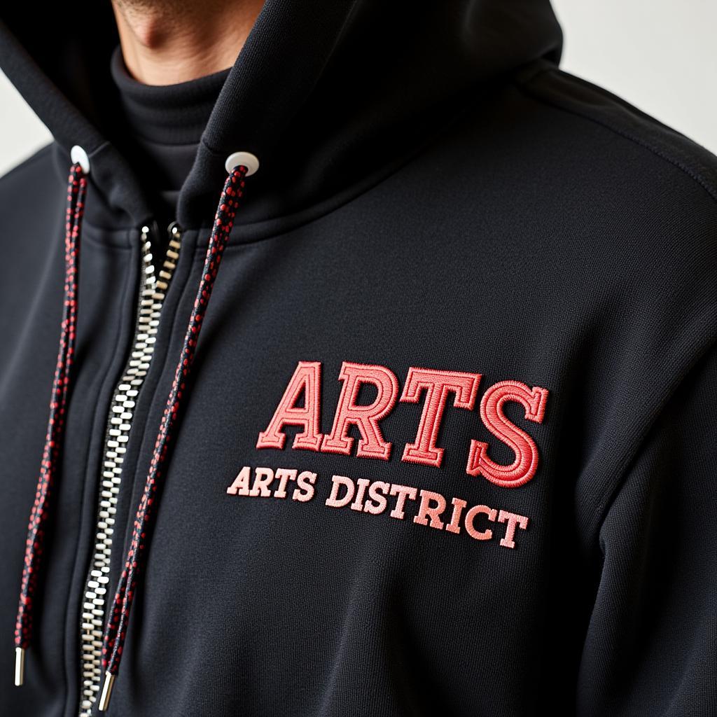 Close-up of the Amiri Arts District Hoodie Design