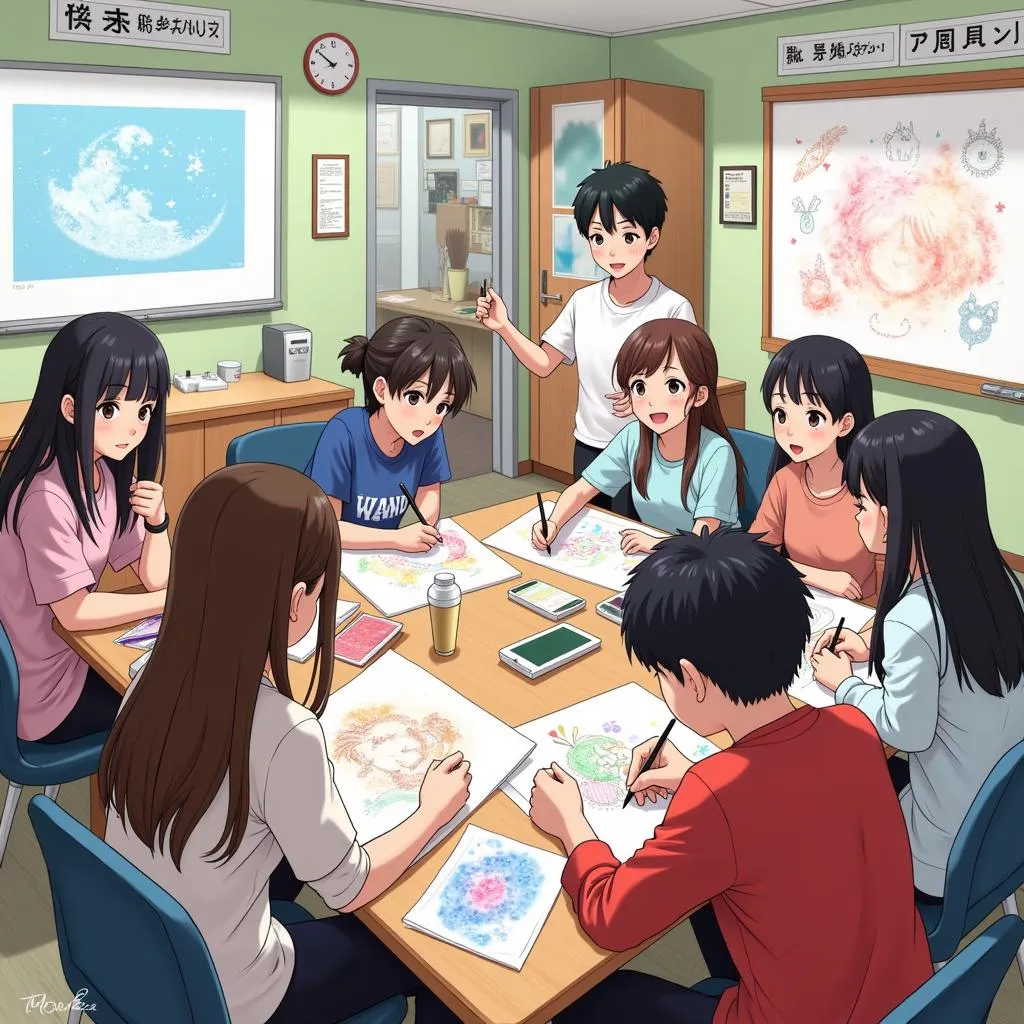 Anime Art Class: A Group of Enthusiastic Learners