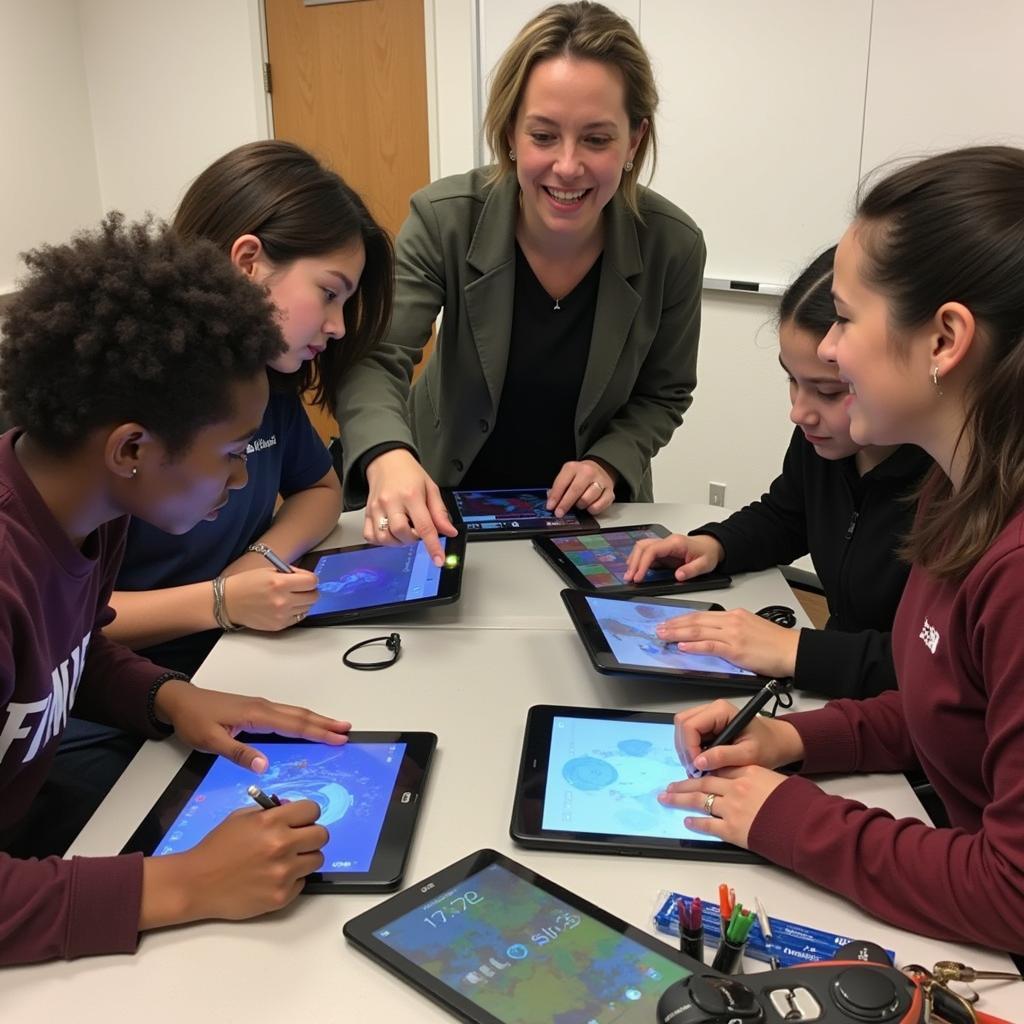 Annie Tolliver leading a digital art workshop