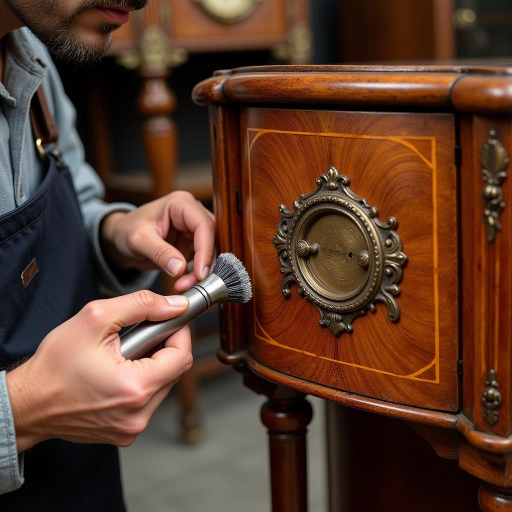 Antique Art Nouveau Cabinet Restoration