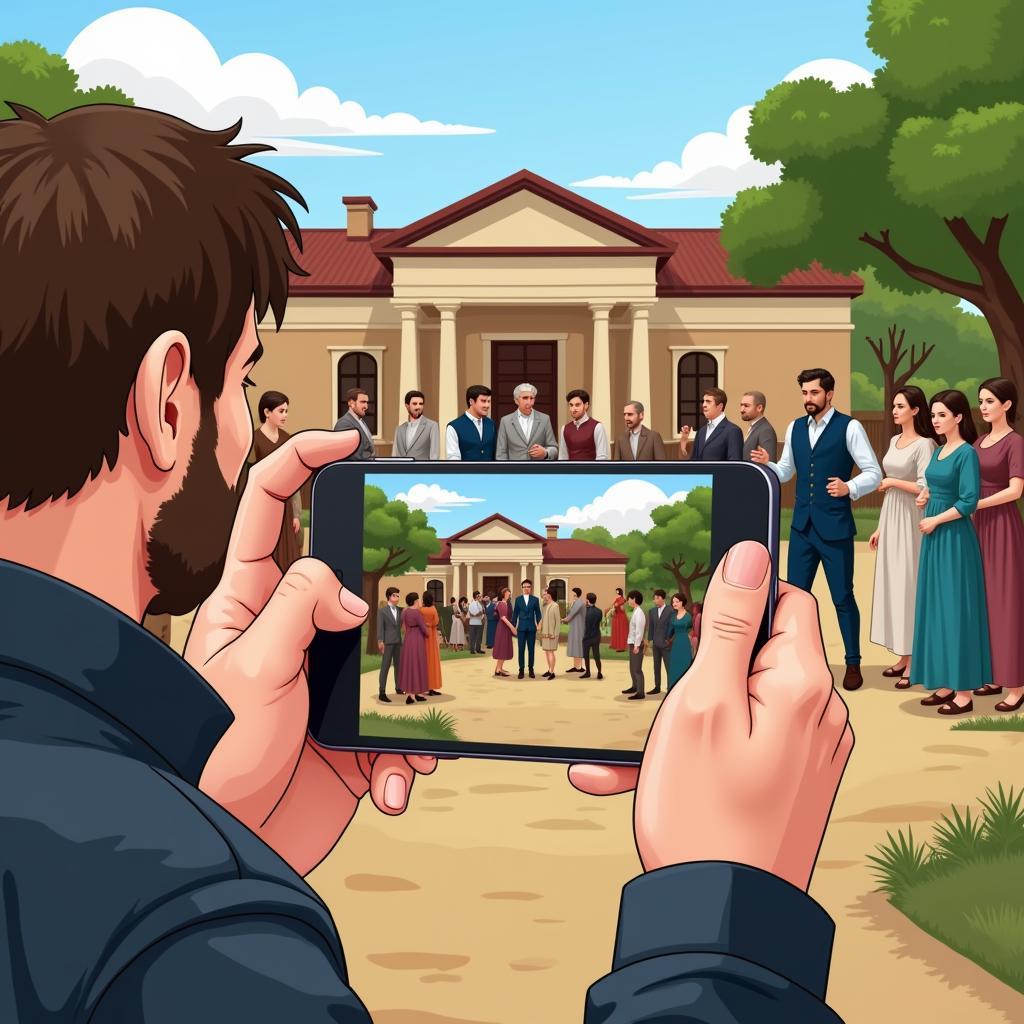 AR experience showcasing a historical narrative