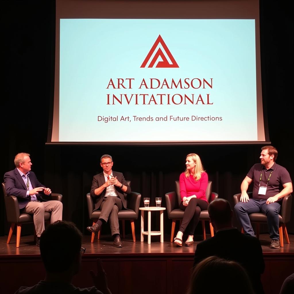 A panel discussion at the Art Adamson Invitational explores current trends in digital art