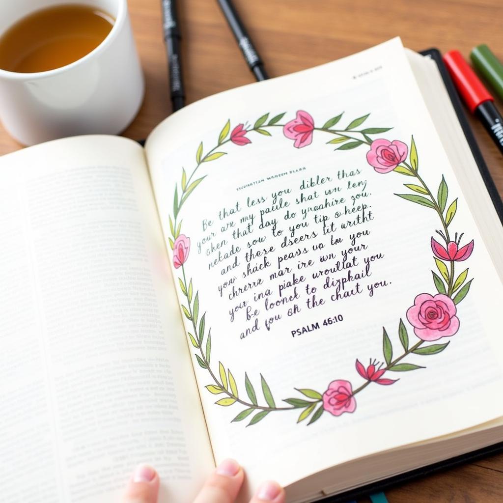 Creating Floral Borders in Your Bible