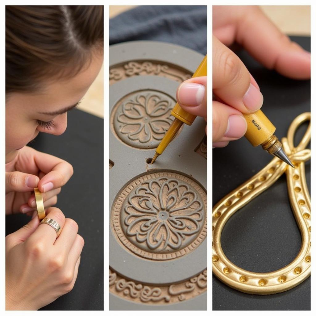 Various Art Clay Gold Techniques for Jewelry Design