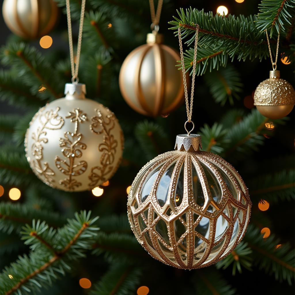 Art Deco Glass Christmas Ornaments