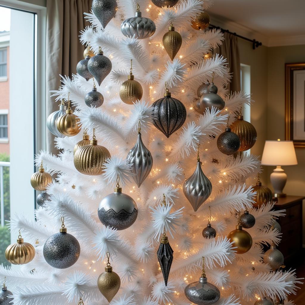 Art Deco Ornaments on a Christmas Tree