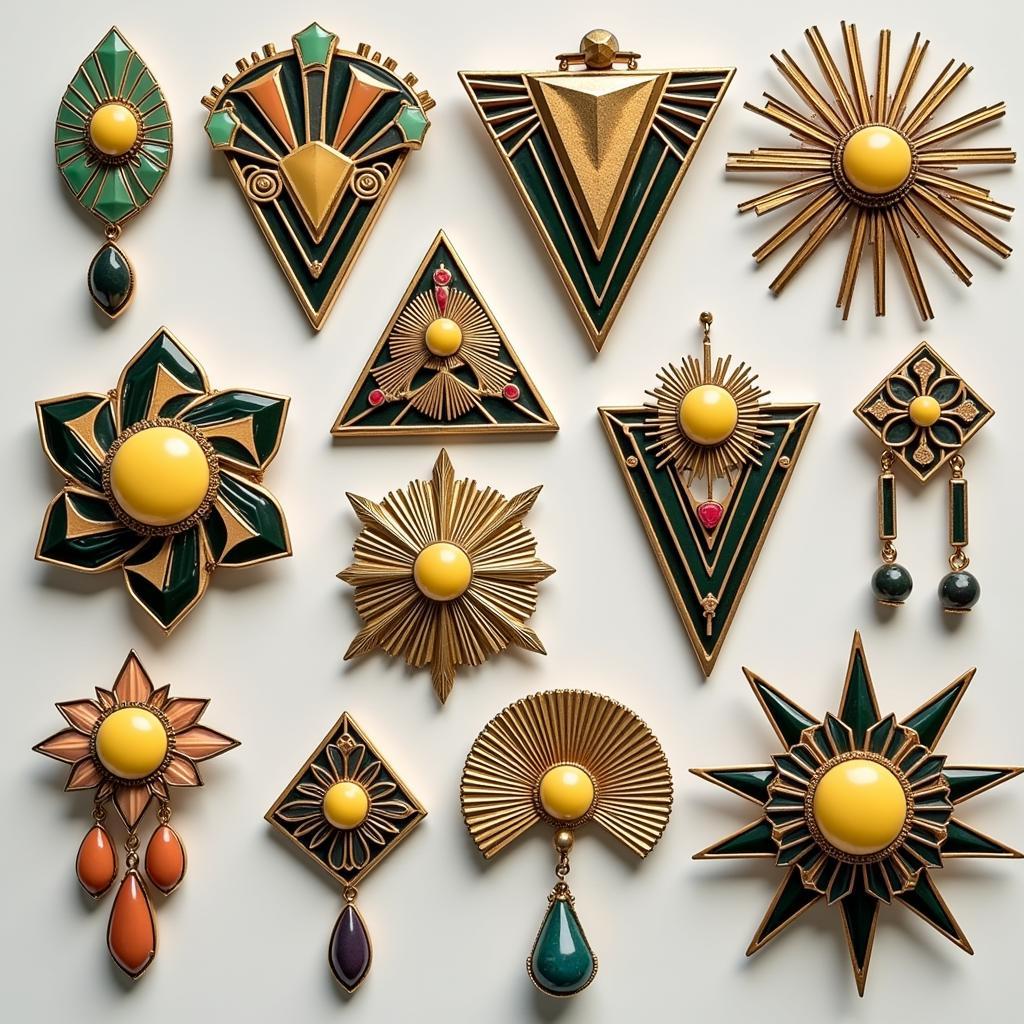 Art Deco Earrings Showcase Geometric Designs