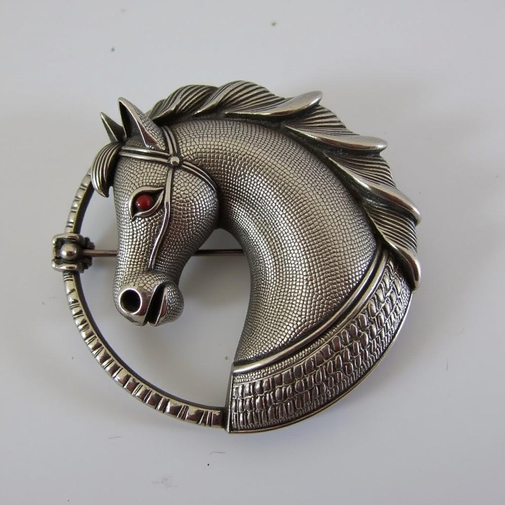 Art Deco Horse Brooch