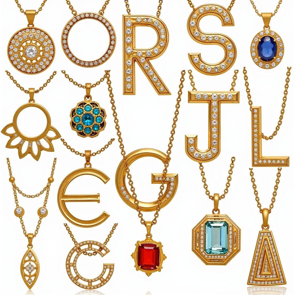 Stunning Art Deco Initial Necklace Designs