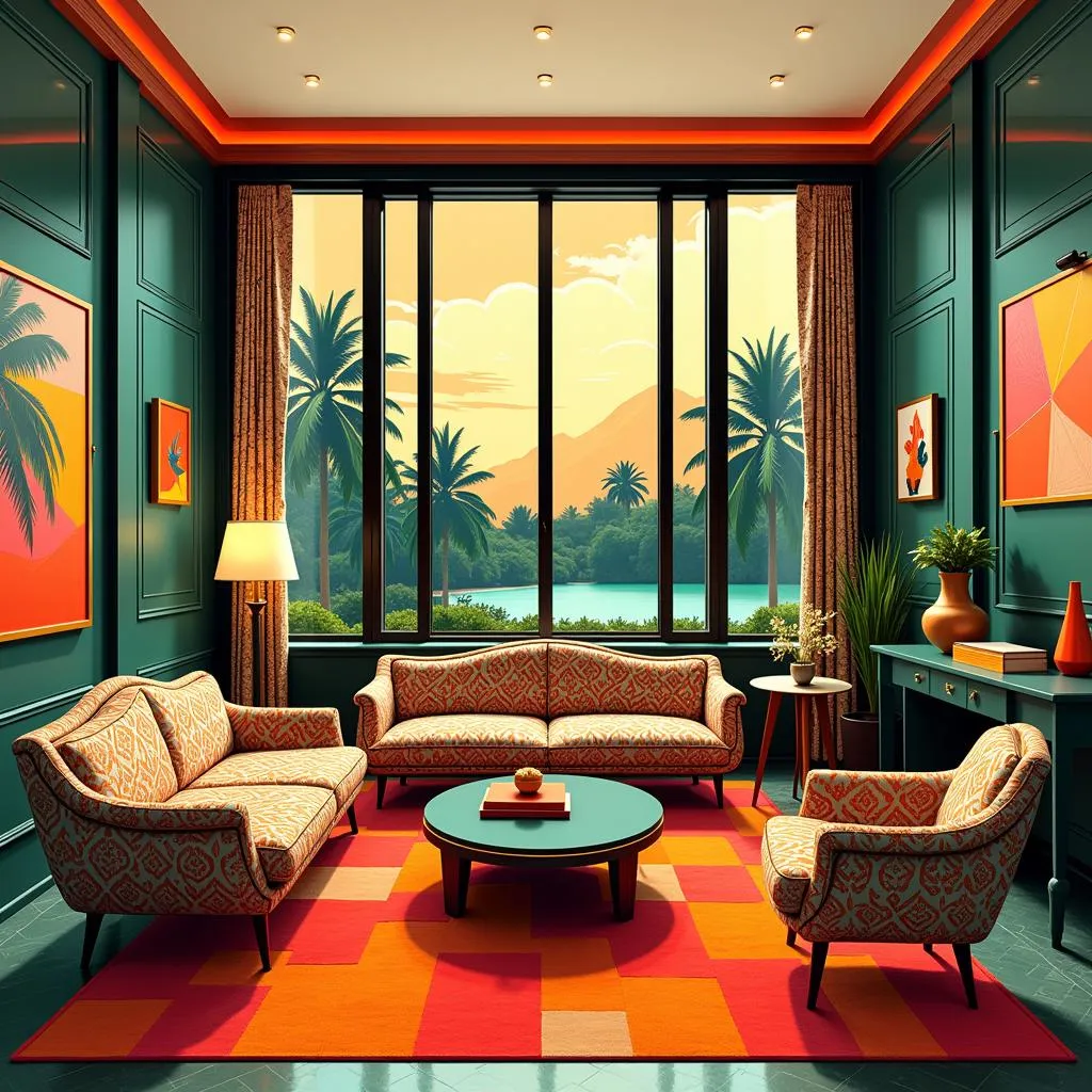 Art Deco Interior Design in a Living Room