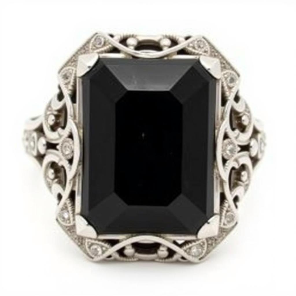 Art Deco Onyx Ring