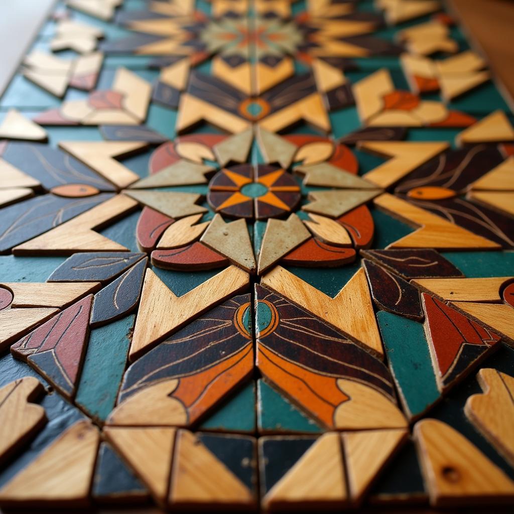 Intricate Geometric Patterns in an Art Deco Puzzle