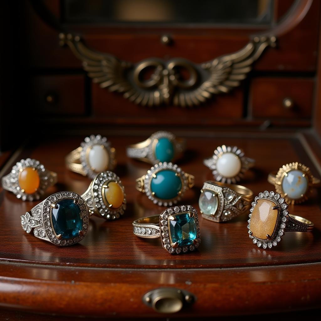 Antique Art Deco Ring Collection