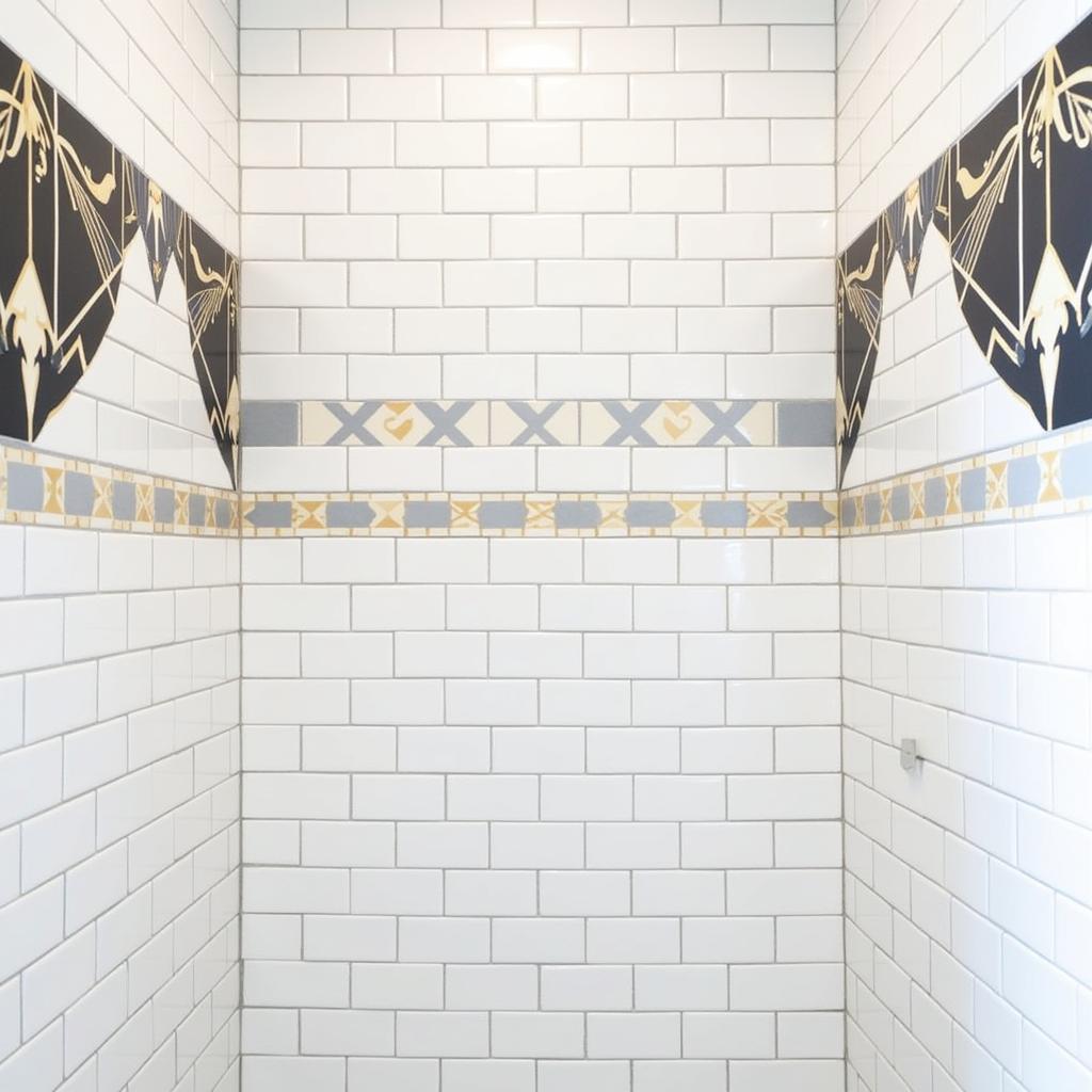 Art Deco Shower Tile Accent Border