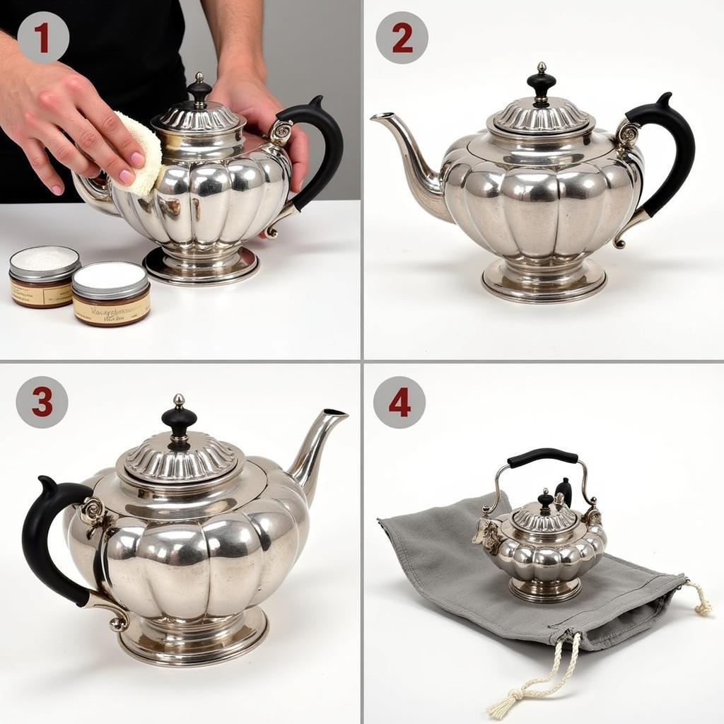 Art Deco Silver Teapot Care and Storage: Polishing and Protection