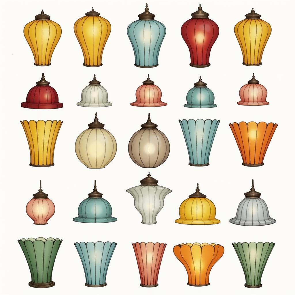 Art Deco slip shade styles