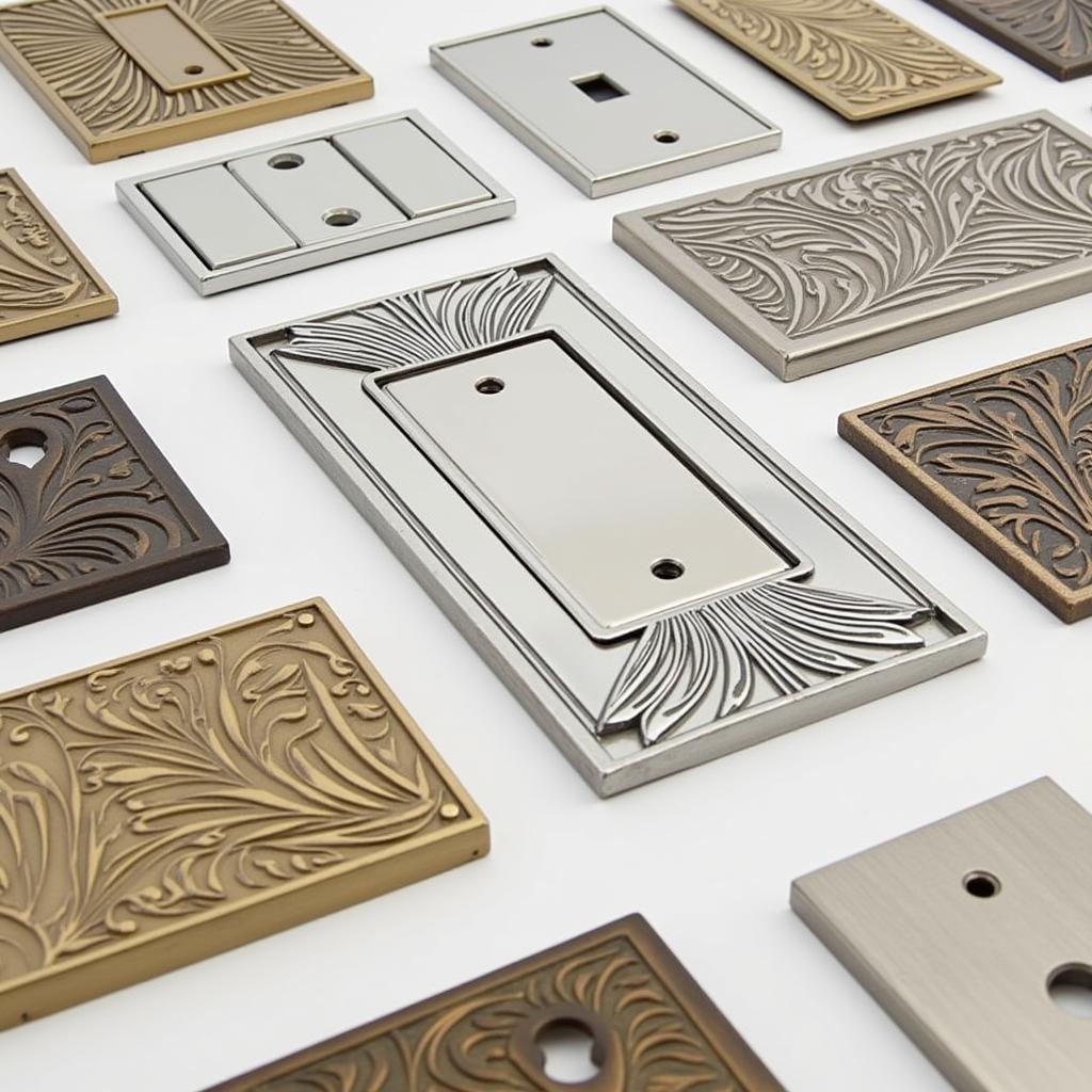 Various Art Deco switch plate designs