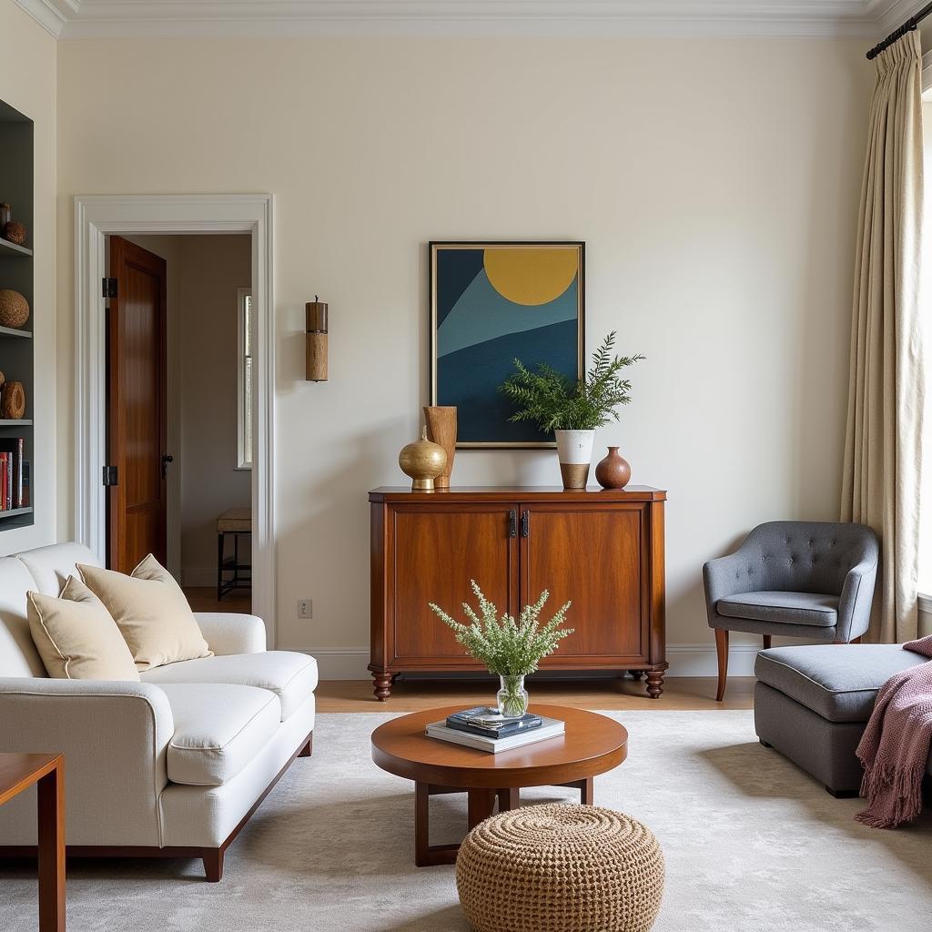 Art Deco Wall Cabinet in a Living Room Setting