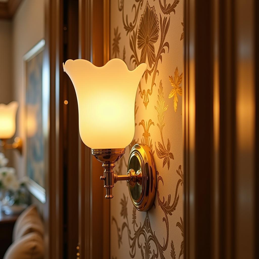 Art Deco Wall Sconce in a Living Room