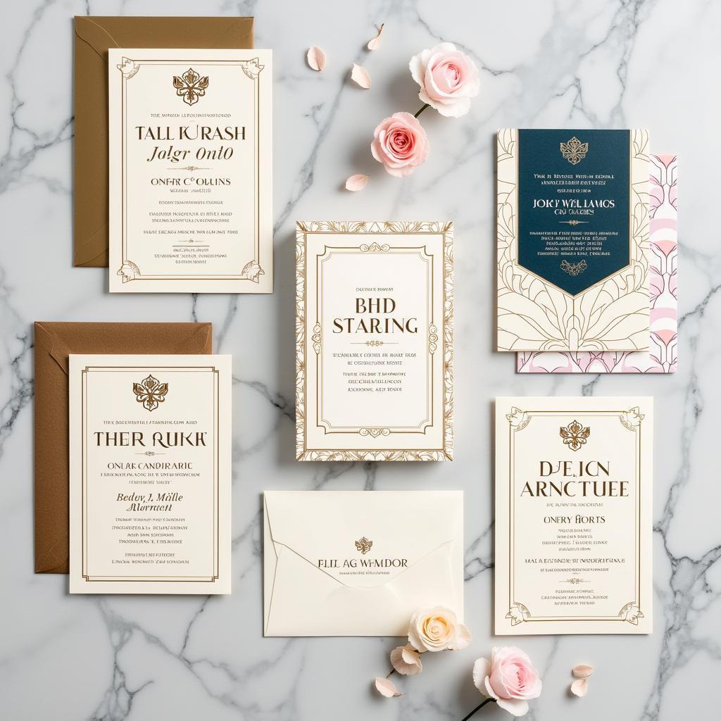 Art Deco Wedding Invitation Inspiration