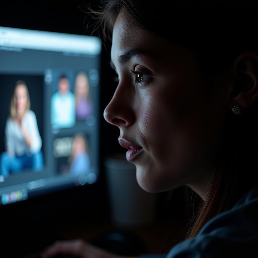 Art Director Reviewing Photos on a Computer